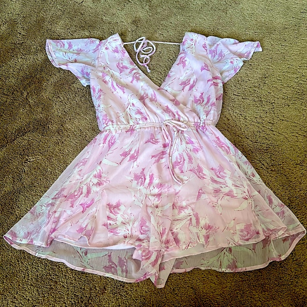 Floral Pink GB Romper